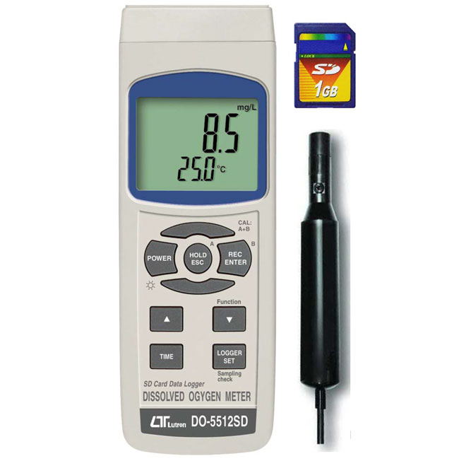 Medidor de oxígeno disuelto con datalogger , DO-5512SD