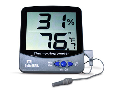 Termohigrómetro digital con pantalla jumbo Deltatrak 13307